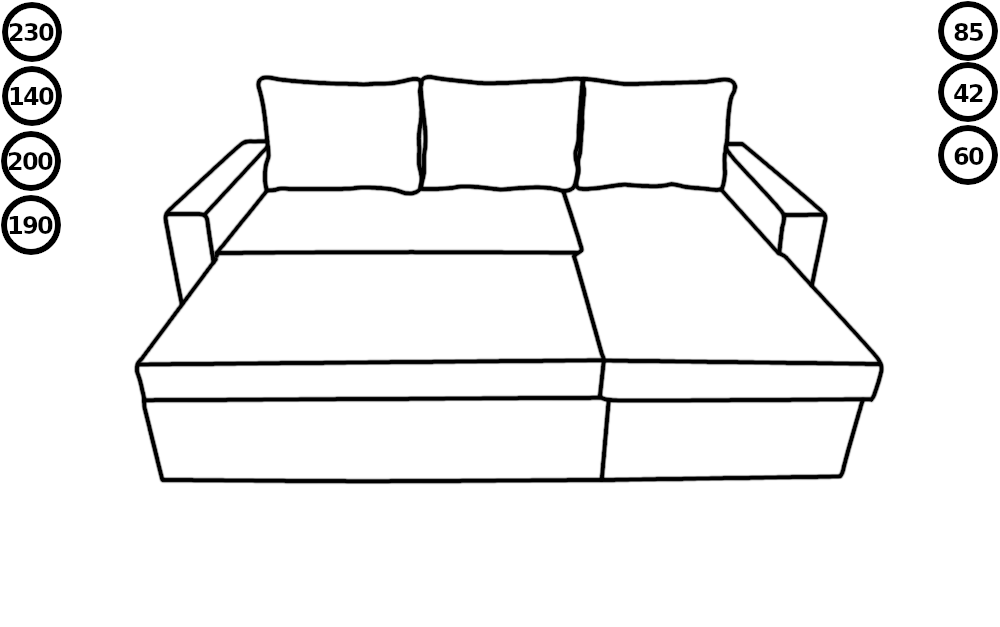 Диван кутовий №3901 Фрідом